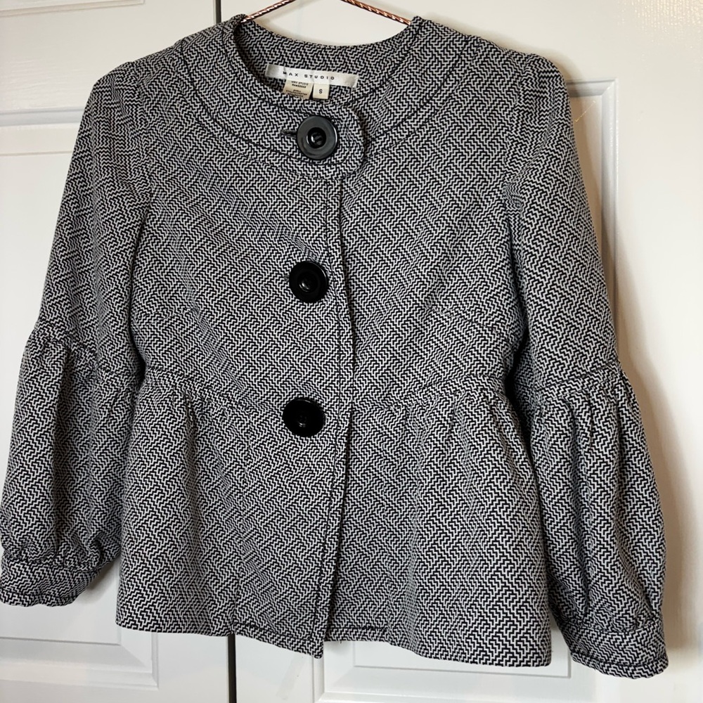 Max Studio Black and White Patterned Blazer - Picture 5 of 5